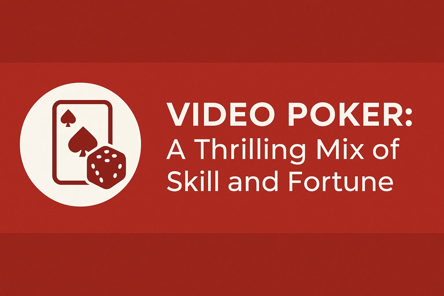 Video Poker: A Thrilling Mix of Skill and Fortune
